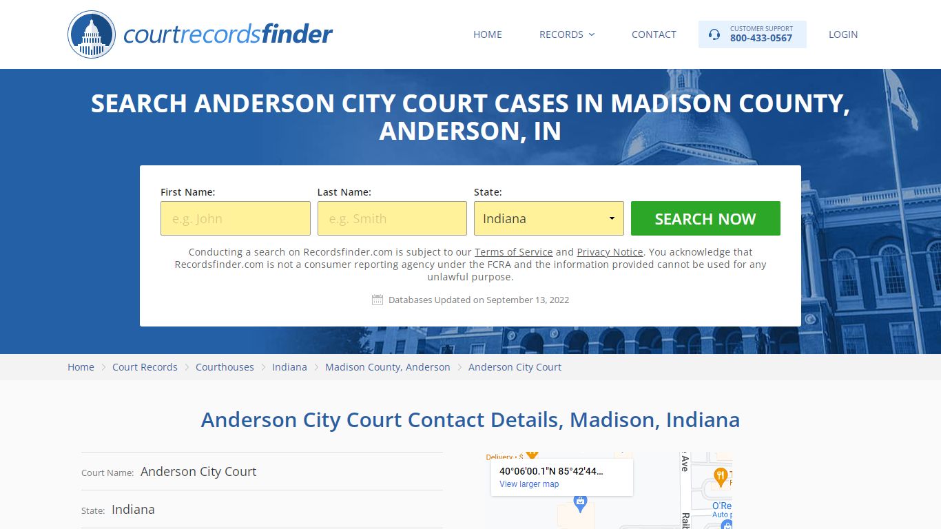 Anderson City Court Case Search - Madison County, IN - RecordsFinder